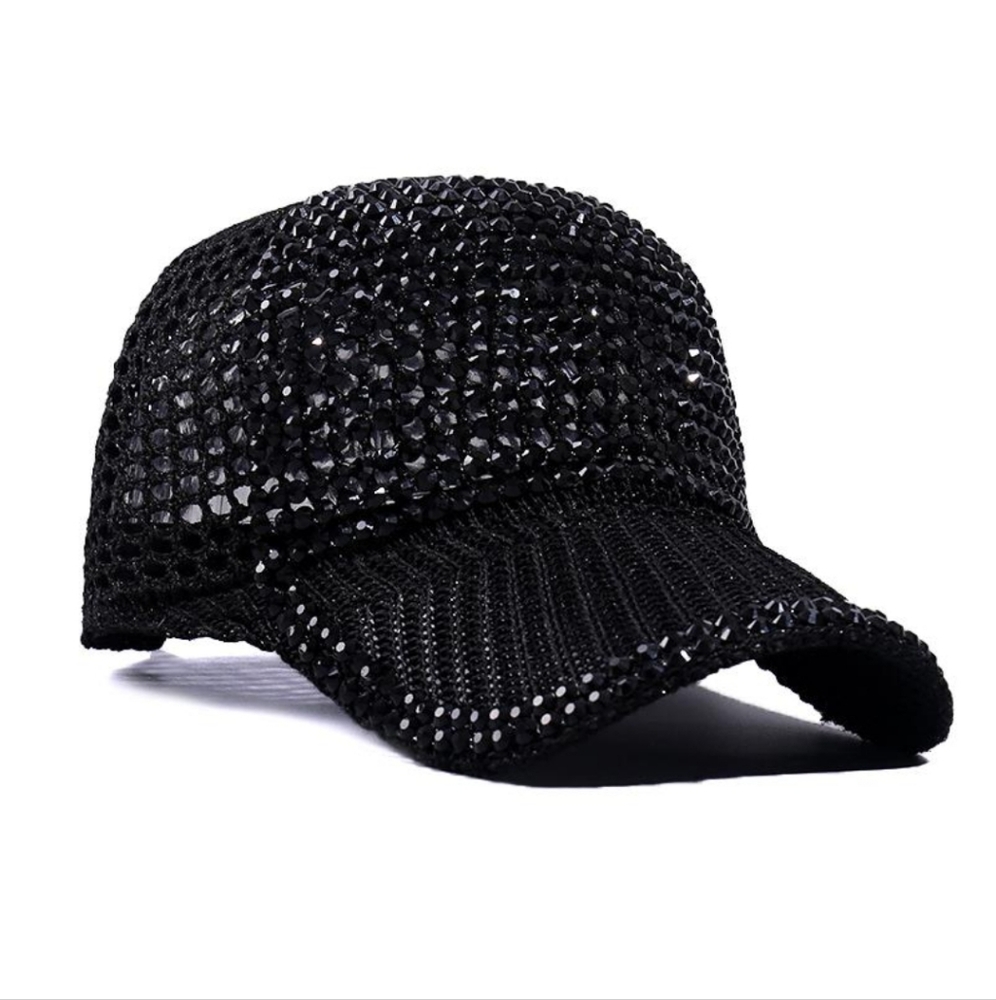 *NWT*- Natalie Mills Black Rhinestone Baseball Cap